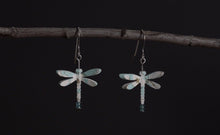 Load image into Gallery viewer, 1A-12(Handmade Washi dragonfly earrings)
